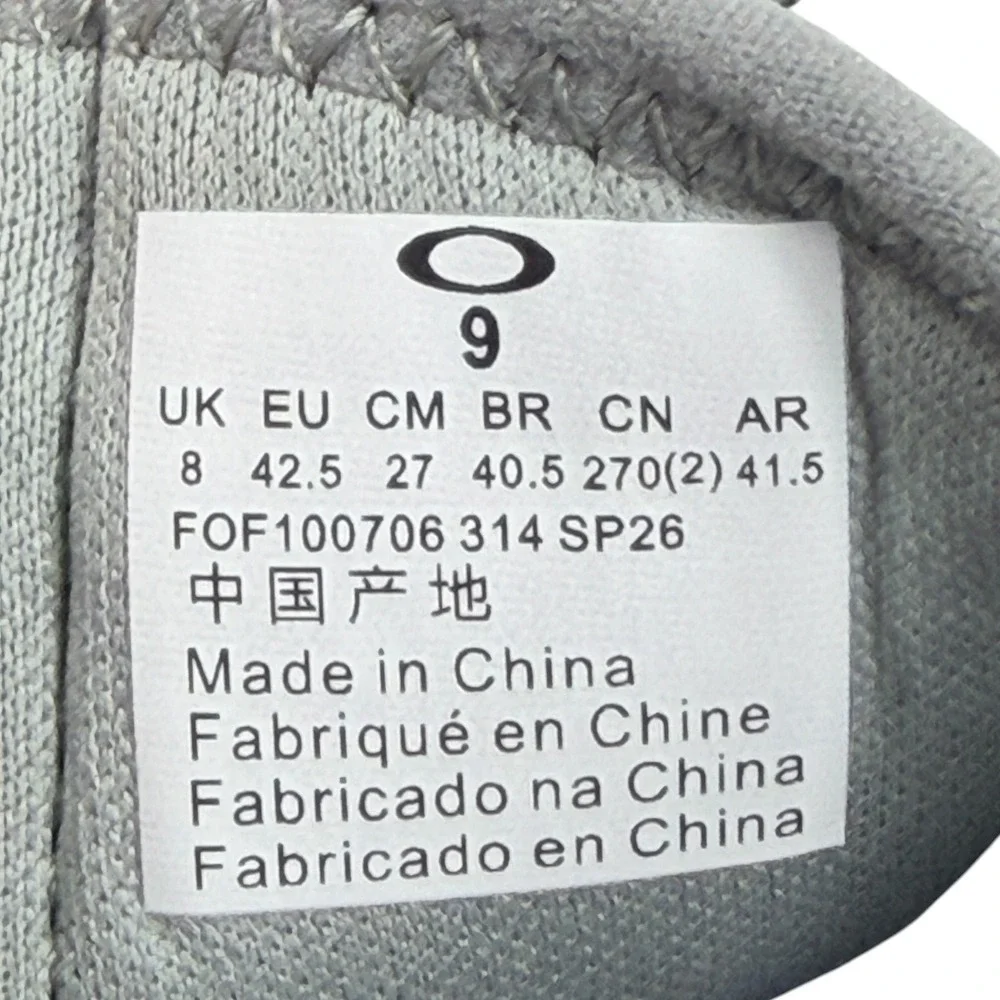 Oakley Studio Sandal Cement Grey Mens Size 9 FOF100706-314 Techwear Gorpcore NEW